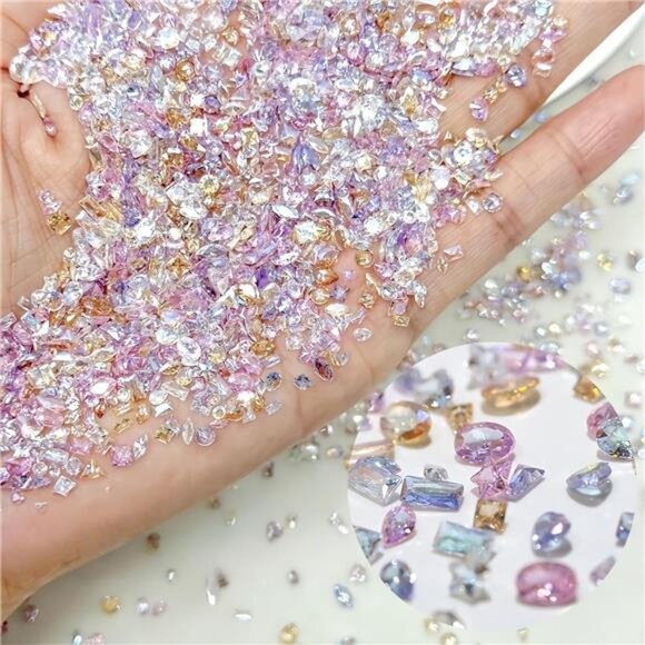150pcs Colorful Zircon Mini Nail Rhinestones Clear Rhinestones for Nails Design - Picture 1 of 7